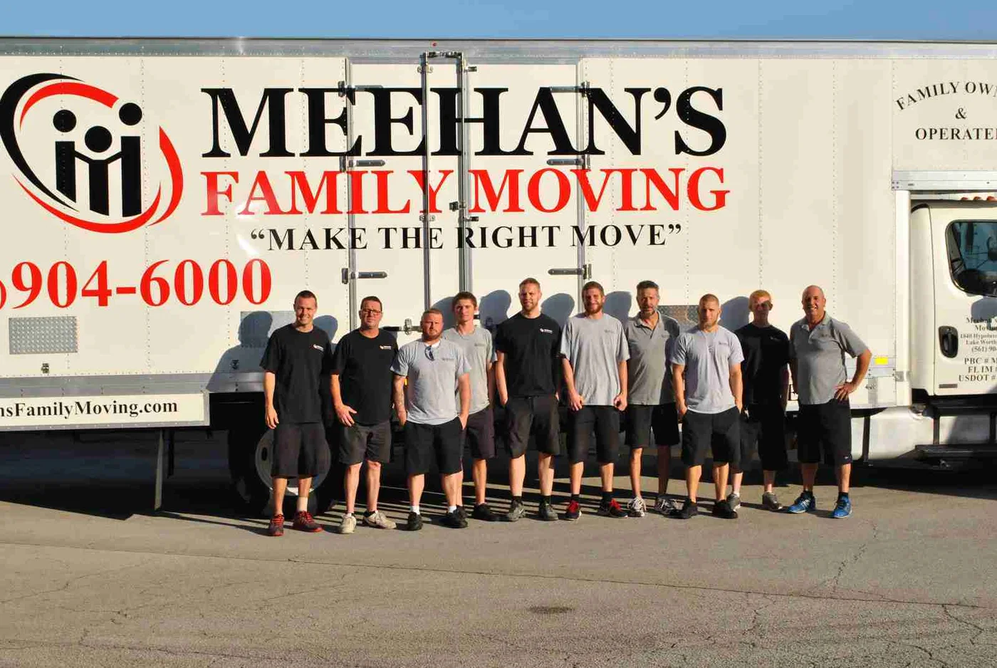 Meehan's Family Moving team serving West Palm Beach, Lake Worth, Boca Raton, Delray Beach, Jupiter, Wellington, Palm Beach Gardens & Palm Beach County
